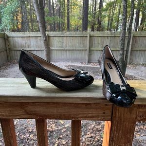 ALEX MARIE Black Bow Tie Heel Pumps size 8.5
